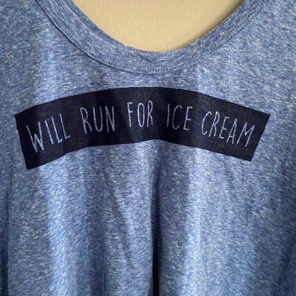 Will run for icecream long sleeve crop top nwot - Picture 2 of 4